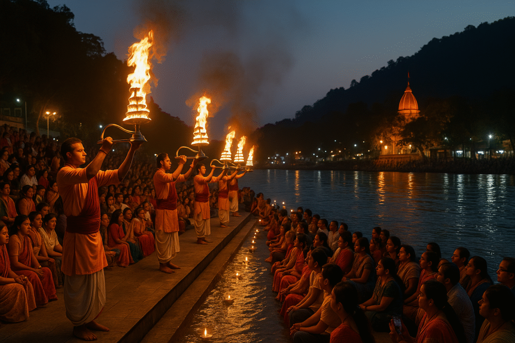 Ganga Aarti at Triveni Ghat